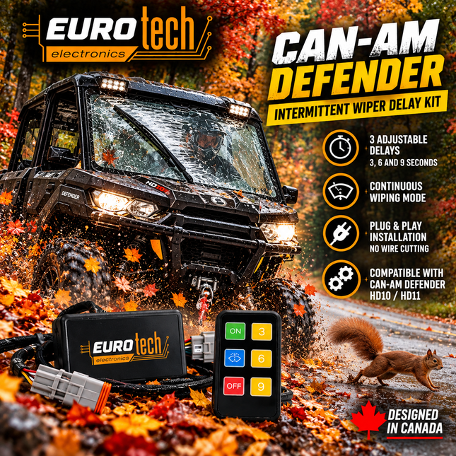 Compatible With Can Am Defender/Maverick Intermittent Wiper Control — 3 Speeds