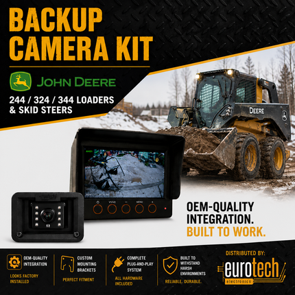 John Deere Loader 244P/324P/344P + Skid Steer Backup Camera Kit
