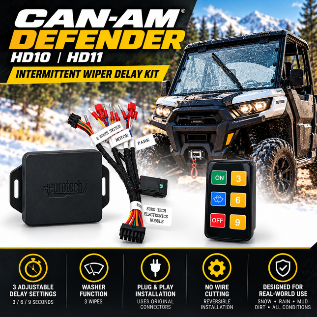 Compatible With Can Am Defender/Maverick Intermittent Wiper Control — 3 Speeds