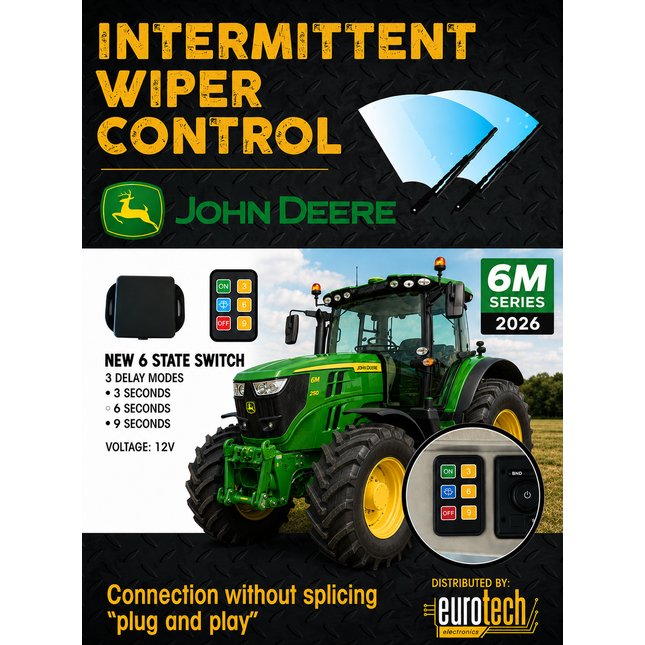 John Deere Rear Wiper Intermittent Control — 6000 Series (2019–2026)