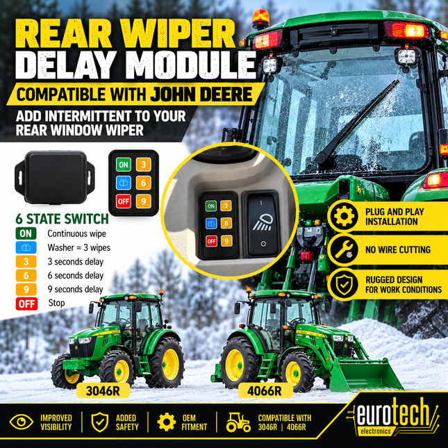 John Deere Rear Wiper Intermittent Control — 3000/4000 Series (2006–2026)