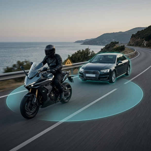 Blind Spot Detection Kit for Motorcycles and Three-Wheelers